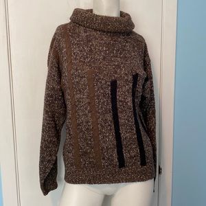 Brown contemporary Turtle Neck Sweater